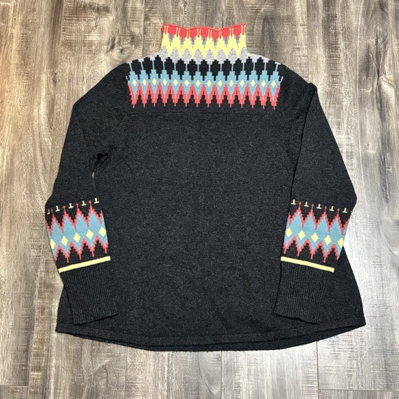 Cullen 100% Cashmere Multicolor Turtleneck Sweater Women's M Cozy Warm - Picture 2 of 5